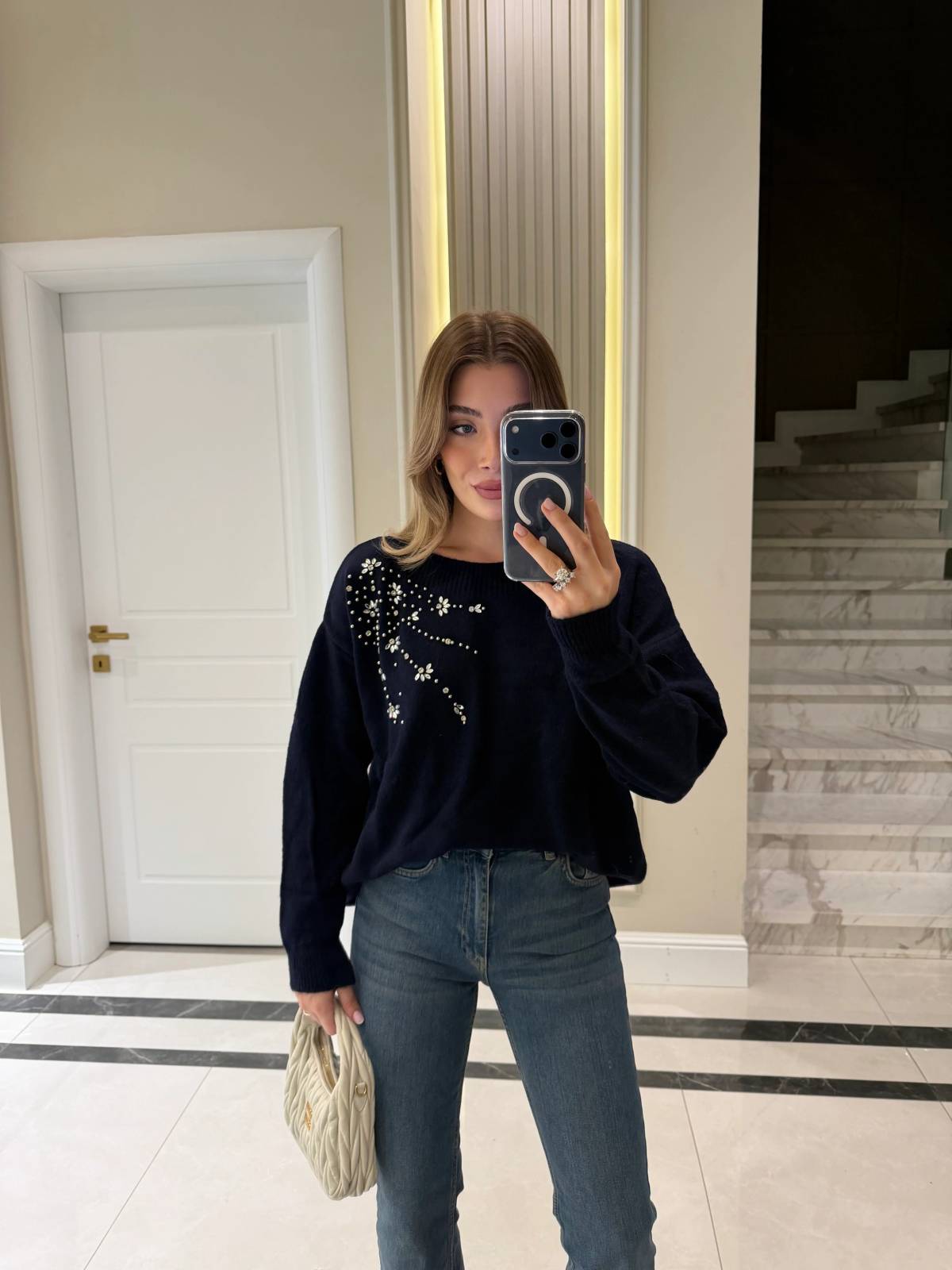 Shoulder Embellished Jumper