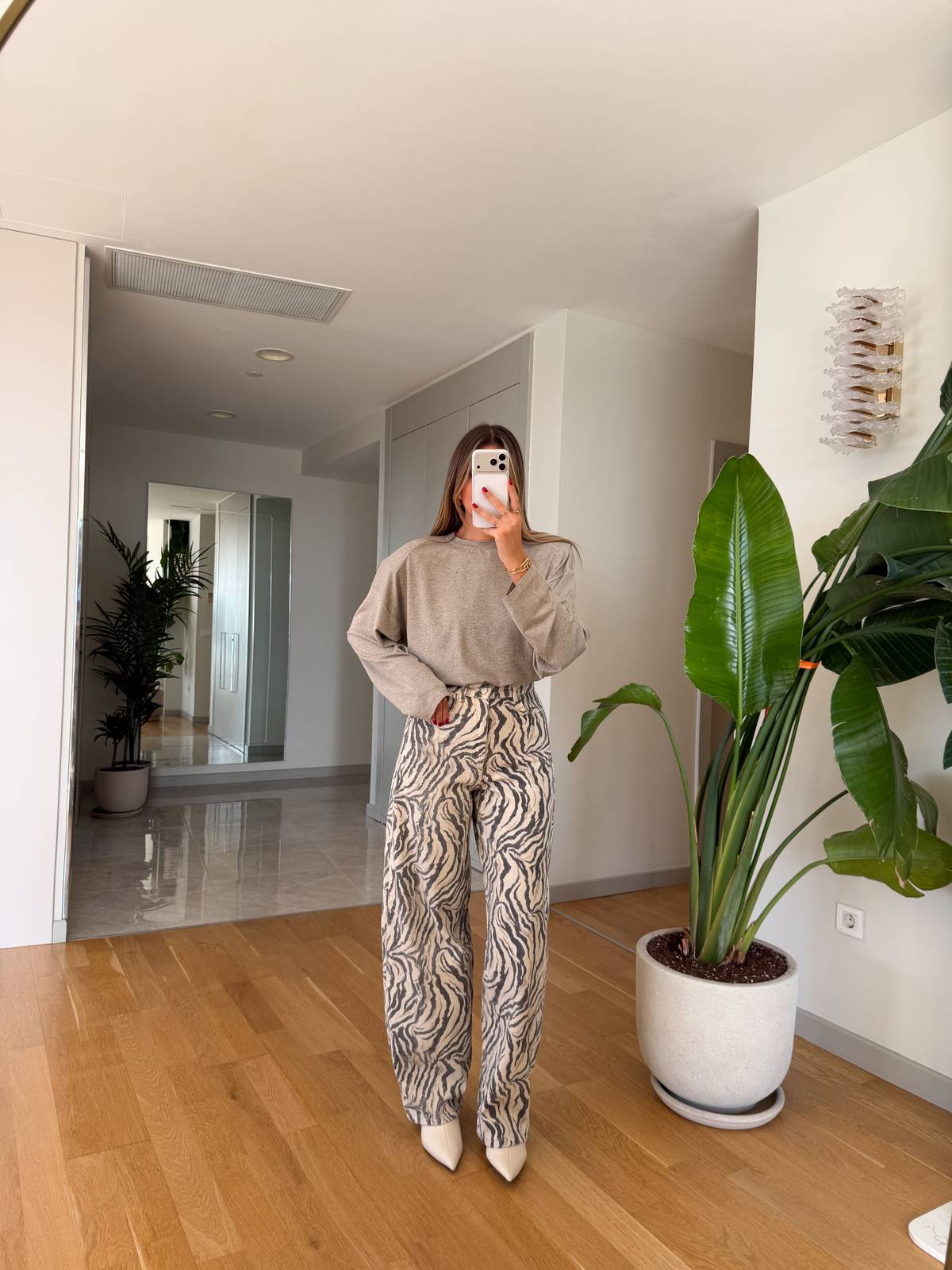 Zebra Print Baggy Trousers